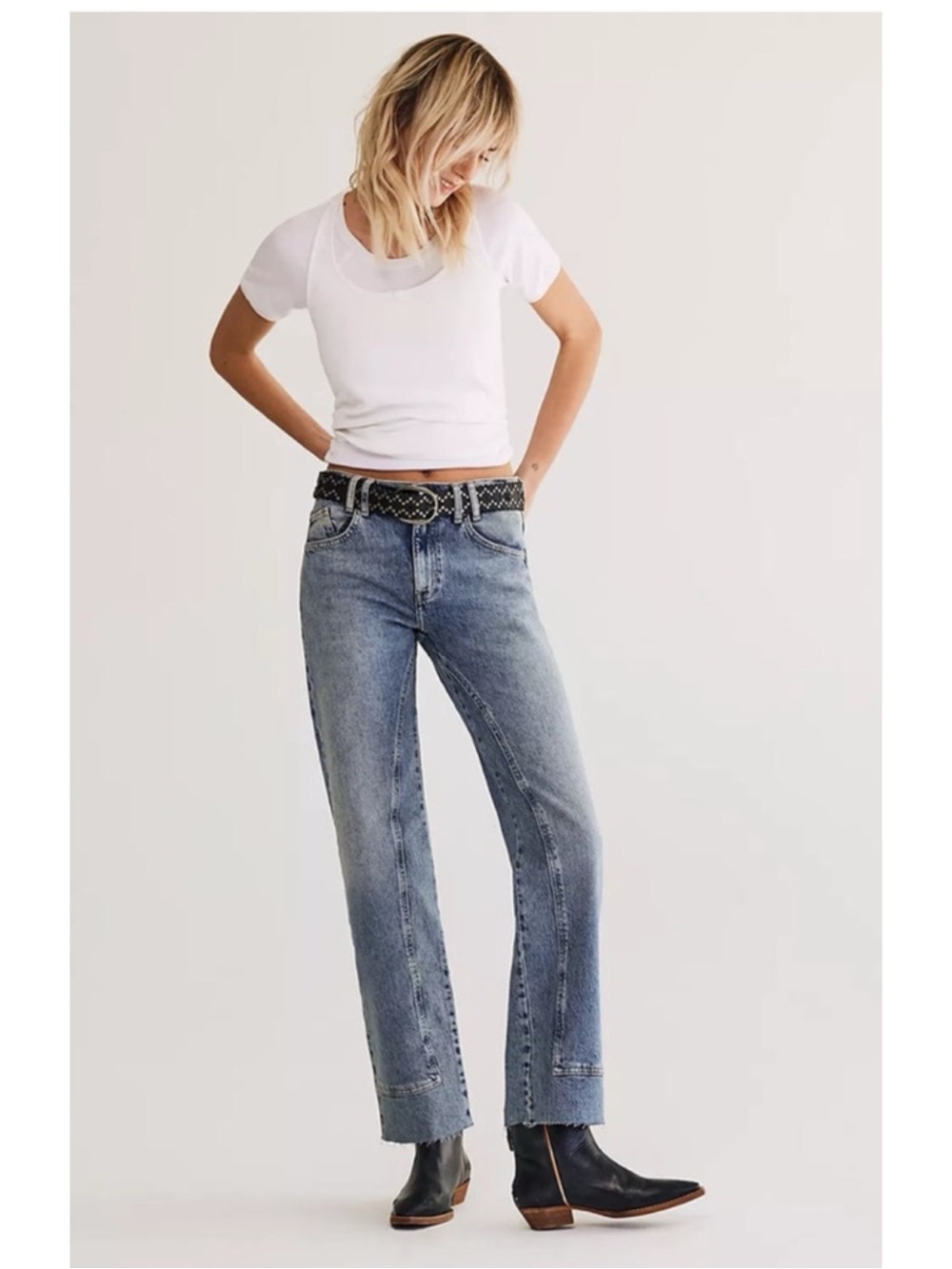 We The Free x Free People Risk Taker Straight Stretch Jean - Picture 5 of 15